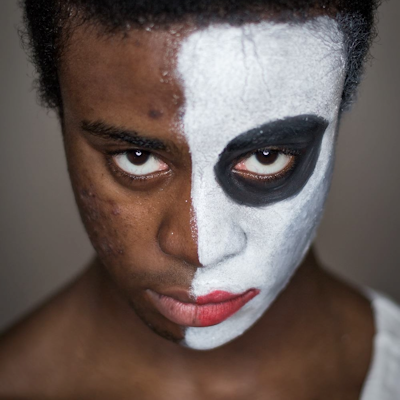 Damani Williams in dramatic makeup