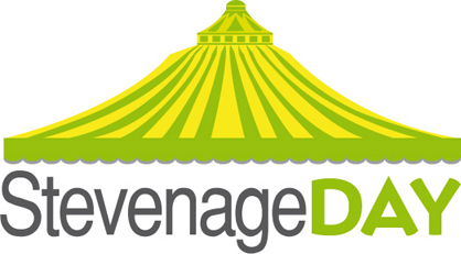 Image of Stevenage Day logo - a circus tent top